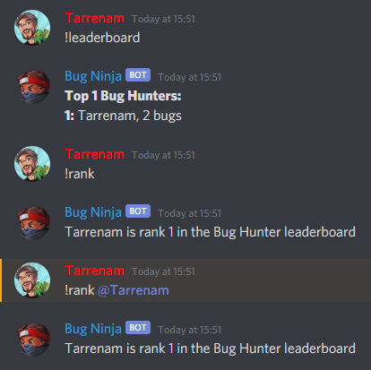 Creating a Discord bug-hunting leaderboard